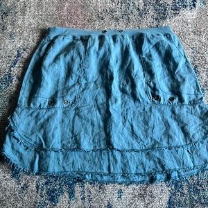 Blue Fringe Skirt